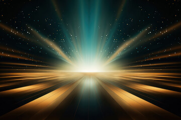 Ethereal Gold Background with Cosmic Rays