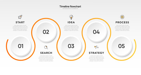 Timeline infographic design with  options or steps. Infographics for business concept. Can be used for presentations workflow layout, banner, process