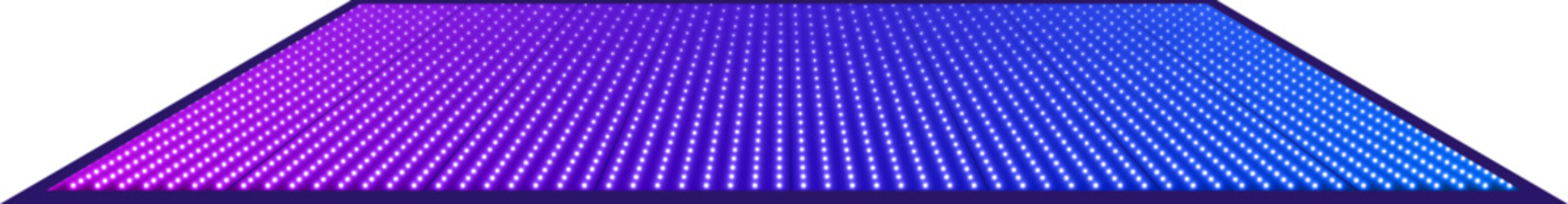 Dance Floor with Colorful LED lights Vector Illustration