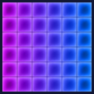 Neon Dance Floor Top View Vector Illustration