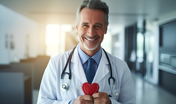 A cheerful doctor with a smile on his face.