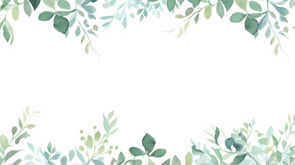 Floral frame with watercolor flowers, decorative flower background pattern, watercolor floral border background