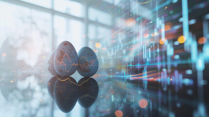 easter eggs and stock market price data