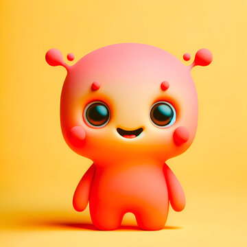 S&uuml;&szlig; S&uuml;&szlig;e Comic Figur Glubschaugen l&auml;cheln Cute cute cartoon character googly eyes smile