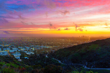 Majestic Sunset Over Los Angeles