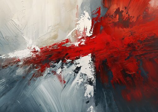 A post-impressionist interpretation of the Danish Flag, using bold brushstrokes and vibrant colors t
