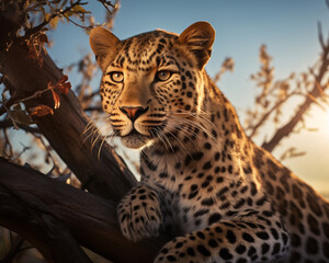 Leopard in Savanne