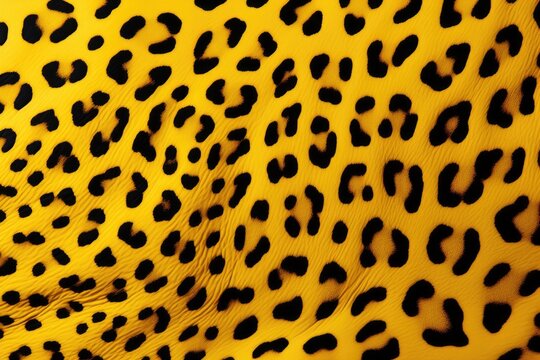Retro Chic Yellow Cheetah Animal Print Pattern Textile Concept Art Contemporary Background Retro Chic Wallpaper Single Color Backdrop