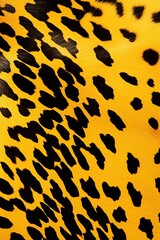 Yellow Leopard Spots Animal Print Pattern Textile Concept Art Contemporary Background Retro Chic Wallpaper Single Color Backdrop