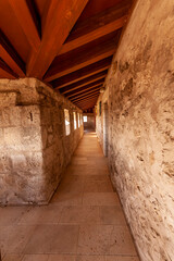 Fototapeta na wymiar Interior of the medieval castle of the Dukes of Alburquerque or Cuellar - Segovia.