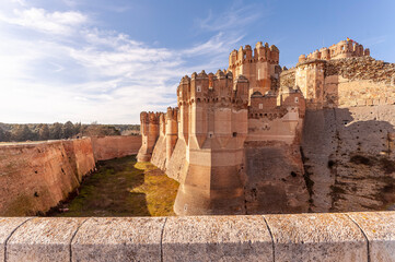 Mudejar gothic castle of Coca in Segovia- Spain.