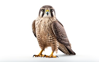 Falcon Isolated on white background.