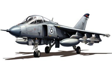 Harrier jet Isolated on white background.