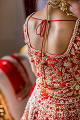 Indian bride's wedding outfit