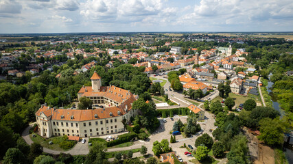 Captivating Views of Pułtusk City, Castle, and Old Town from Above