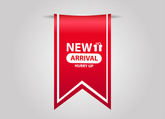 red flat sale web banner for new arrival 