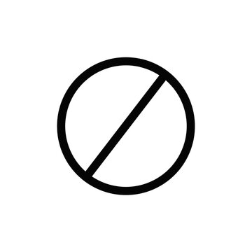 no sign, symbole on white background prohibition, ban,  forbidden