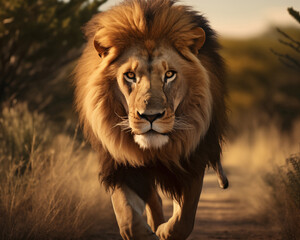 Obraz premium Lion in savanna