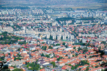 Panorama view of Brasov Transylvania Romania 