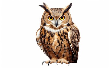 Obraz premium Owl isolated on white background.