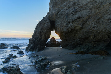 The rock formations of El Matador Beach in Malibu