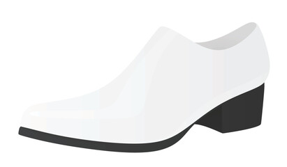 White elegant shoe. vector illustration