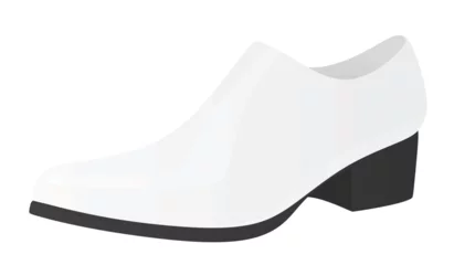 Foto auf Acrylglas White elegant shoe. vector illustration © marijaobradovic