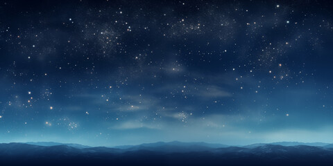 Fototapeta na wymiar magic glowing stars and clouds on night sky empty background