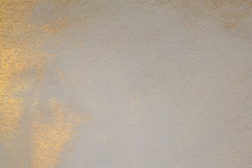 Metallic nacre Watercolor paper grain texture painting wall. Abstract gold, nacre and beige marble copy space background.