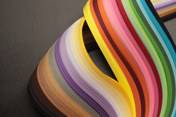 Art rainbow Color strip gradient  wave line paper. Abstract texture blank background.