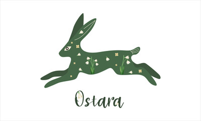 Pagan holiday Ostara. Ostara symbol.