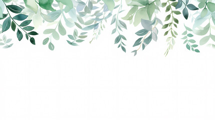 Floral frame with watercolor flowers, decorative flower background pattern, watercolor floral border background