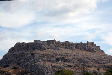 Fototapeta na wymiar Festung Feraklos bei Charaki auf Rhodos