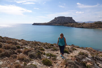 Wandern an der Burg Feraklos auf Rhodos