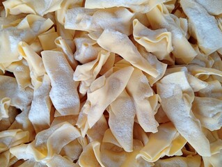 Italian pasta called casoncelli or tortelli 