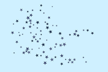 Star confetti. Abstract casual confetti background. Bright design pattern.