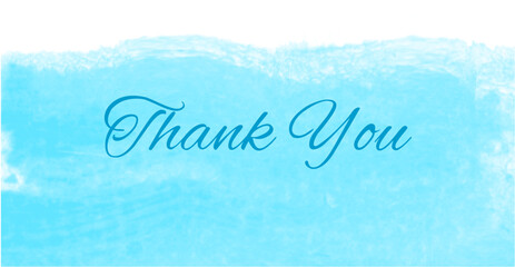 Printable Thank You Card - Blue Watercolor Splash