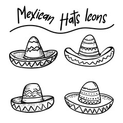 Mexican Hats Icons