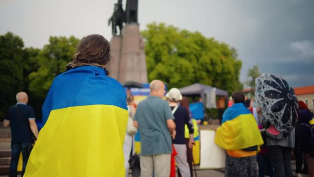 Advocating peace: Ukrainian assembly in Europe.
