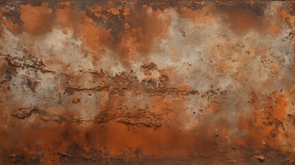 A weathered, rusted metal surface with flaking rust