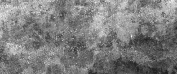 Grey metal old surface with scratches. Grunge vector texture background. Abstract vector illustration for cards, flyer, poster or cover design. Old textured template for design.
