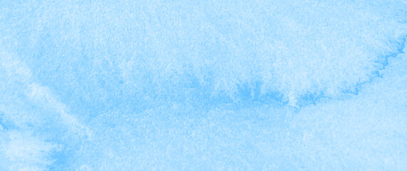 Blue winter vector watercolor background for cover design, cards, flyer, poster, banner. Hand drawn Christmas illustration. Frozen glass backdrop. Snow.