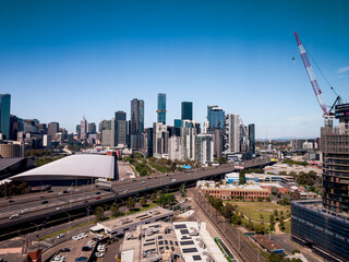 Obraz premium Melbourne panorama, cityscape during the day, urban skyline. Australia