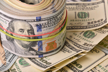 Paper money lot of dollar banknotes