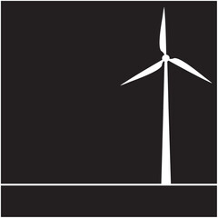 Minimalist Large Scale Turbine, White on Black