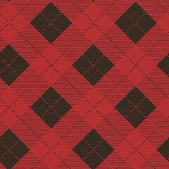 Green and Red Holiday Plaid Seamless Repeating Tile
