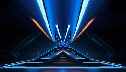 Abstract modern futuristic neon background.