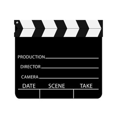 Obraz premium Clapperboard vector illustration on white background