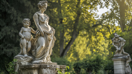 Antike Frauenstatue im Schlossgarten