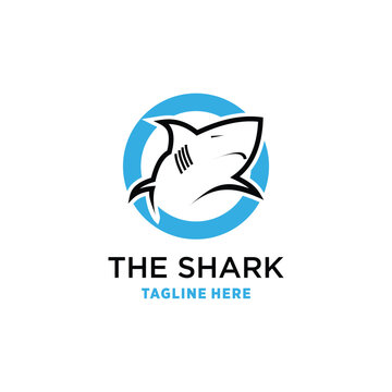 Vector shark fin logo symbol vector illustration